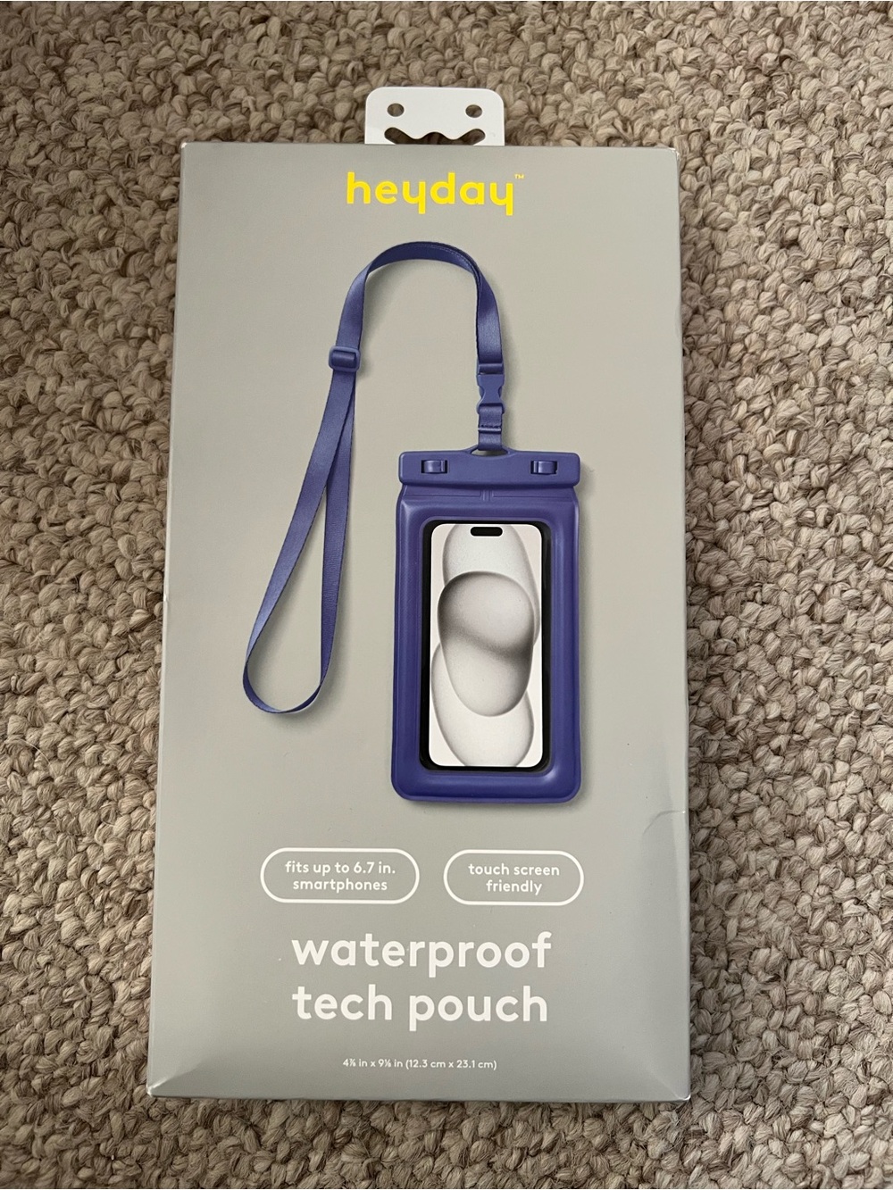 heyday Waterproof Tech Pouch - Purple with Matching Lanyard